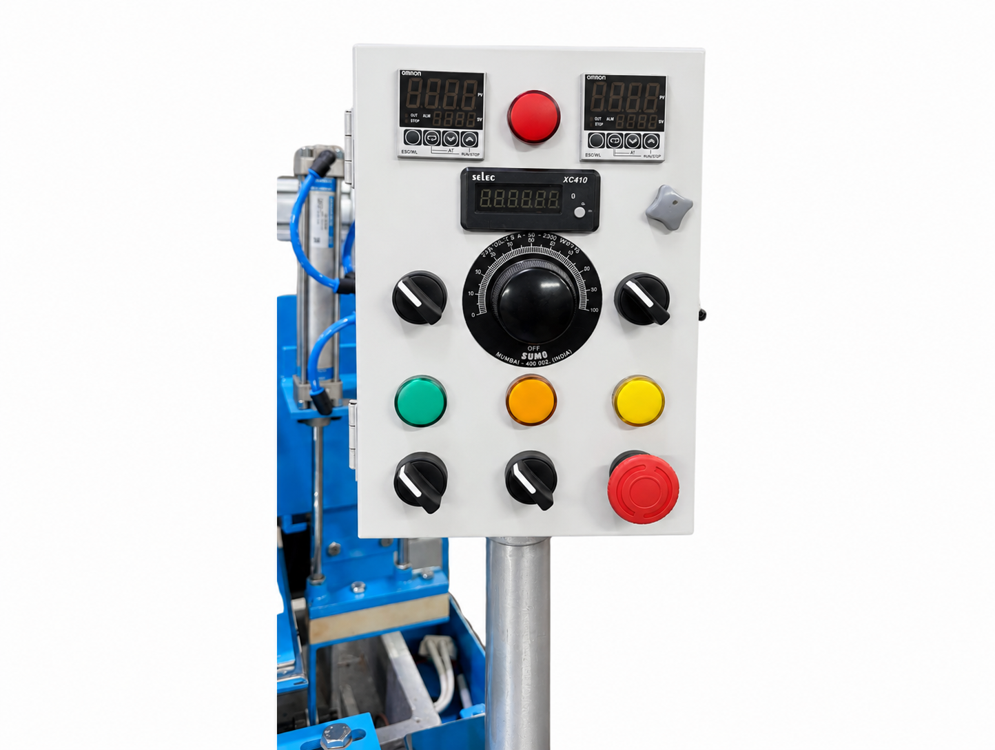 Box Pasting Machine — operator control panel