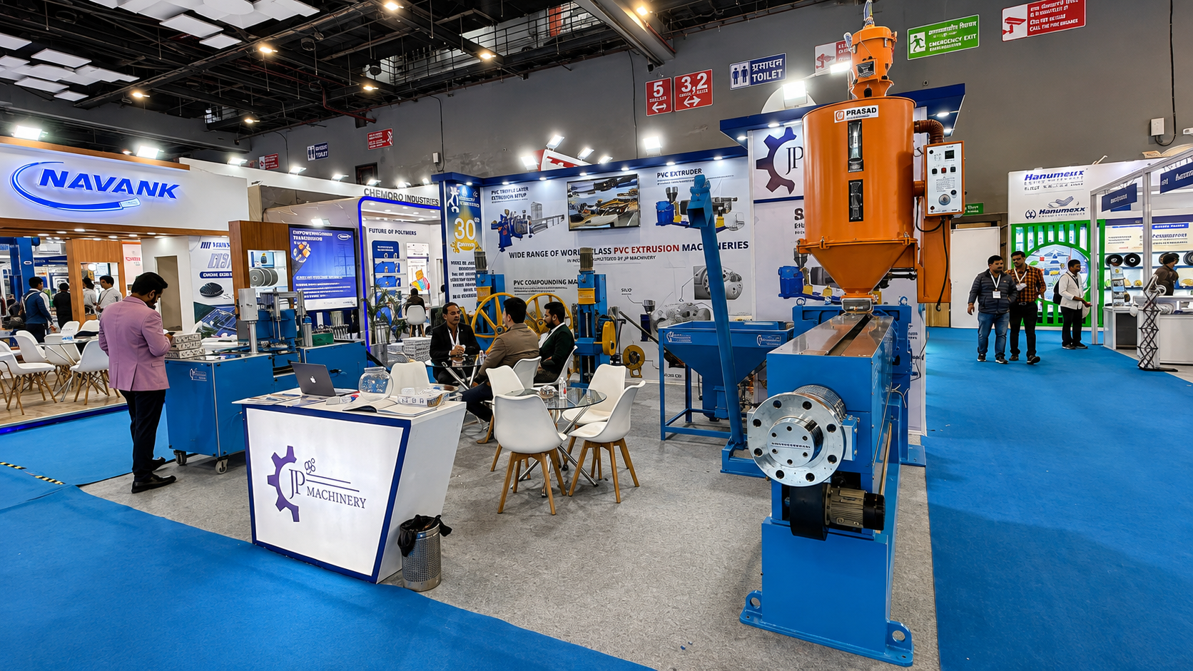 JP Machinery stall at Cable & Wire Fair 2025, Delhi